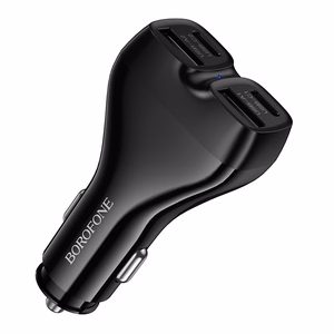 Borofone Car charger BZ35 Leader - 2 x Type C + USB - PD 30W black