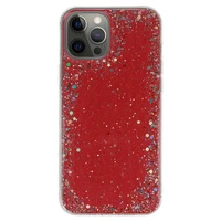 Caurspīdīgs viedtālruņa apvalks Iphone 12 Pro Max Sarkans