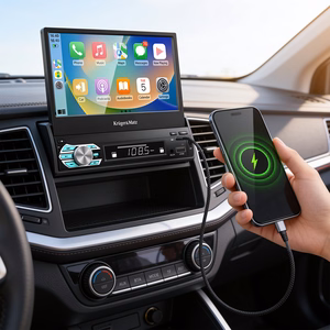 Automašīnas radio Kruger&Matz KM2018 ar izbīdāmu 7 collu ekrānu, CarPlay/Android Auto