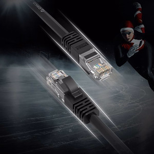 Orico PUG-C6 CAT6 1000Mbps RJ45 Ethernet tīkla kabelis LAN apaļš 3m - melna