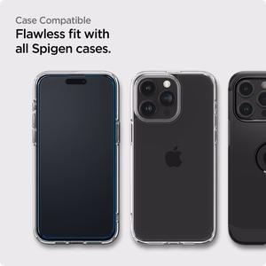 Spigen ALM Glass FC rūdītais stikls iPhone 15 Pro - melns 2 gab.