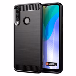 Карбоновый чехол для Huawei P30 Lite чёрный