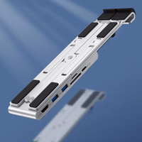 Choetech statīvs daudzfunkcionāla stacija klēpjdatoram PD / USB-C HDMI (4K / 30Hz) / 2xUSB-A / 1xUSB-C / 1xSD / 1xTF melns (HUB-M43)