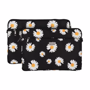 Wonder Sleeve Laptop 15-16 inches Black Daisies