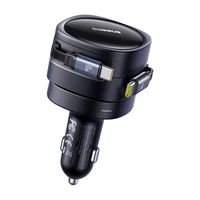 Baseus Enjoyment Max automašīnas lādētājs ar USB-C+USB-C kabeļiem 60W melns