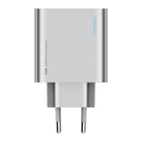 Cuktech 65W GaN sienas lādētājs 2xUSB-C 1xUSB-A pelēks