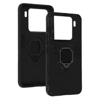 Gredzena bruņu viedtālruņa apvalks Xiaomi 15 Pro 5G melns