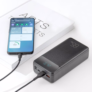 XO PR201 65W/30000mAh ārējais akumulators klēpjdatoram, melns
