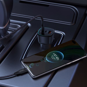 Acefast B18 200 W auto lādētājs, 2 × USB-C + USB-A, melns