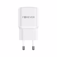 Forever TC-01-20AC PD QC lādētājs 1x USB-C 1x USB 20W balts