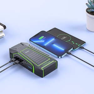 Portatīvais lādētājs (m) Hoco 10000 mAh 3A QS1 ar automobiļa avārijas palaidēju melns