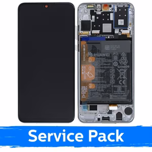 LCD дисплей для Huawei P30 Lite с рамкой Pearl White (Service Pack)