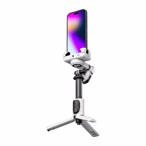 AOCHUAN M1 Pro stabilizators ar RGB apgaismojumu (balts)