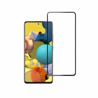 Aizsargstikls Blue Star - SAMSUNG A51 pilna seja (pilna līme ar rāmi/mazs izmērs) - melns Aizsargstikls Blue Star