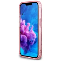 Guess IML Flowers magnētiskais viedtālruņa apvalks iPhone 16e - rozā