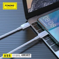 Foneng Kabelis X55 - Type-C uz Type-C - PD 60W 2 m balts
