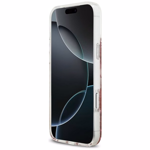Guess Sveķu apakšas spīdīgs magnētiskais apvalks iPhone 17 Pro Max - rozā