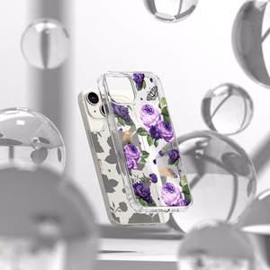 Ringke Fusion Design bruņu apvalks ar gēla rāmi iPhone 14 Plus caurspīdīgs (Violeta roze) (FD637E29)