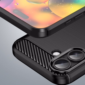 Carbon viedtālruņa apvalks iPhone 17 - melns