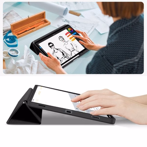 Tech-Protect SmartCase Pen planšetdatora apvalks Samsung Galaxy Tab S11 11.0 X730 / X736 - melns