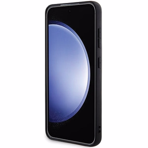 Guess 4G Collection Ādas Metāla Logotips Magnētiskais viedtālruņa apvalks Samsung Galaxy S24+ - melna