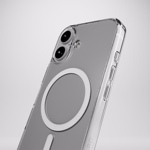 Puro Impact Clear D3O Magnētiskais Silikona viedtālruņa apvalks iPhone 16 - Caurspīdīgs