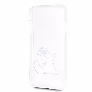 Karl Lagerfeld Choupette Fun iPhone Xs Max viedtālruņa apvalks - caurspīdīgs