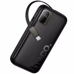 Внешний аккумулятор Hoco Q51 10000 mAh QC PD 20W с выдвижным кабелем USB-C — чёрный