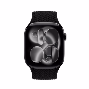 Crong Wave Band pīta Apple Watch siksniņa, 38/40/41/42 mm, melna