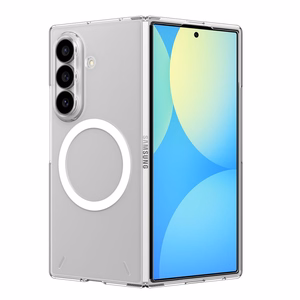 Spigen AirSkin MagFit maciņš modelim Samsung Galaxy Z Fold 8 Ultra – caurspīdīgs ar baltu krāsu