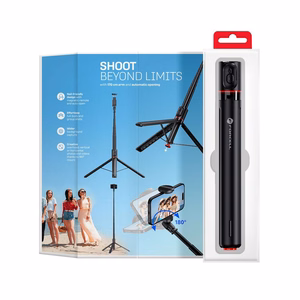 FORCELL F-GRIP F170XL automātiskais pašbildes kāts ar tālvadības statīvu melns