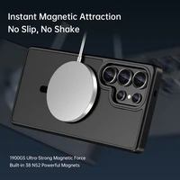 Rock Guard Touch Matte Series Magnētiskais viedtālruņa apvalks Samsung Galaxy S25 pelēks