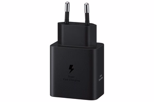 Sienas lādētājs Samsung EP-T4511XBEGEU 45W ar USB-C uz USB-C kabeli 1.8 m, melns