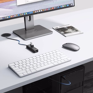 Orico PW3UR25-U3 USB Hub 4-Port 3x USB-A 3.0 1x RJ45 2.5G Ethernet 0.15m - Black