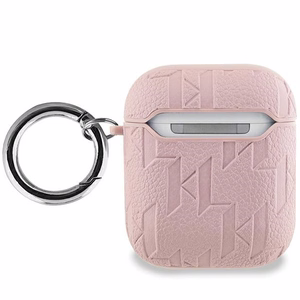 Karl Lagerfeld Monogram Karl Head viedtālruņa apvalks AirPods 1 / 2 - rozā