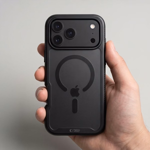 Tech-Protect Defense MagSafe maciņš modelim iPhone 17 Pro Max / 18 Pro Max – matēts melns