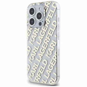 Karl Lagerfeld IML Fullover Logo viedtālruņa apvalks iPhone 15 Pro Max - zelts