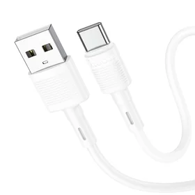 Kabelis USB A uz USB C Hoco 3A 1 m X83 balts