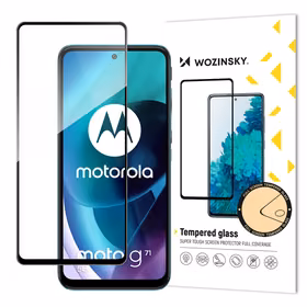 Wozinsky rūdīts stikls pilna līme īpaši izturīgs aizsargstikls pilna pārklājuma ar rāmi, apvalkam draudzīgs Motorola Moto G71 5G melns