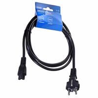 Savio CL-81 power cable melns 1.8 m Power plug type E IEC C5