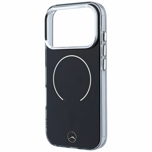 Mercedes Double Layer Iconic Logo vāciņš modelim iPhone 18 Pro Max / 17 Pro Max, saderīgs ar MagSafe – melns