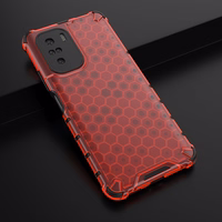 Honeycomb apvalks bruņu apvalks ar TPU buferi Xiaomi Redmi K40 Pro+ / K40 Pro / K40 / Poco F3 sarkans