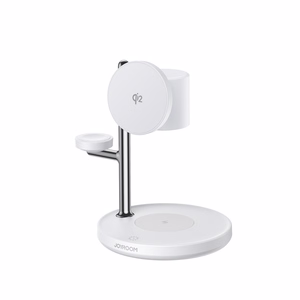 Joyroom JR-W23 Qi2 4-in-1 galda lādētājs ar iebūvētu induktīvo naktslampu - balts