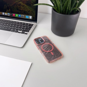 Spīdošs vāciņš Samsung Galaxy S26 Ultra, saderīgs ar MagSafe - rozā krāsā