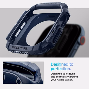 Spigen Rugged Armor apvalks Apple Watch 10 46mm pulkstenim - tumši zils