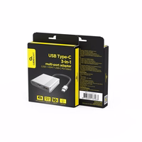 Gembird A-CM-COMBO3-05 USB-C uz HDMI/USB3 adapteris 3-in-1