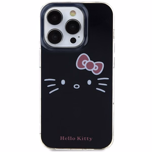 Hello Kitty IML kaķa sejas viedtālruņa apvalks iPhone 14 Pro - melns