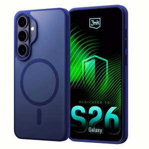 3mk Smoke MagCase zils – tālruņa vāciņš modelim Samsung Galaxy S26+