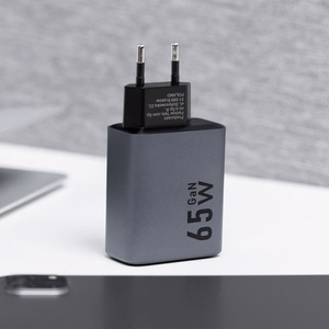 FORCELL F-ENERGY GaN VT-42B pelēks ceļojuma lādētājs 2 x Type C + USB A PD QC4.0 4A 65W ar PD