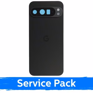 Aizmugurējais vāciņš, saderīgs ar Google Pixel 9 Pro XL, obsidiāna melns (Service Pack)